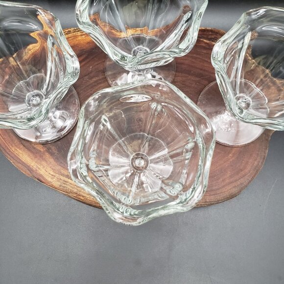 Vintage Ice Cream Sundae Set | Anchor Hocking + Queen Bess Spoons (12pc) - Picture 5 of 7